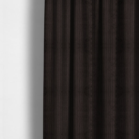 York High Low Corduroy Fabric In Chocolate Brown Colour - Made To Measure Curtains