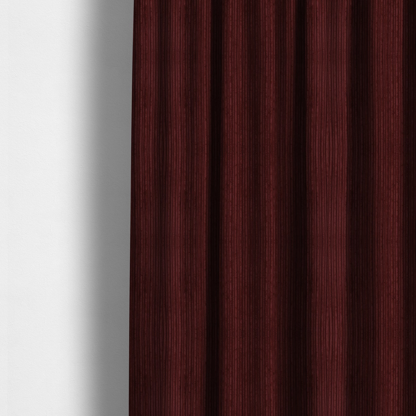 York High Low Corduroy Fabric In Terracotta Wine Colour - Made To Measure Curtains