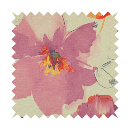 Large Water Colour Floral Upholstery Fabric - ZZ-237