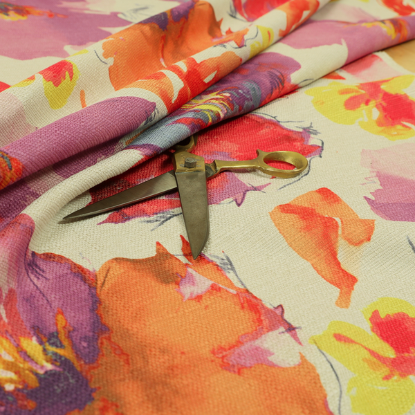Large Water Colour Floral Upholstery Fabric - ZZ-237