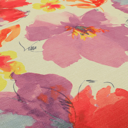 Large Water Colour Floral Upholstery Fabric - ZZ-237