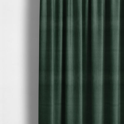 Zouk Plain Durable Velvet Brushed Cotton Effect Upholstery Fabric Army Green Colour - Made To Measure Curtains