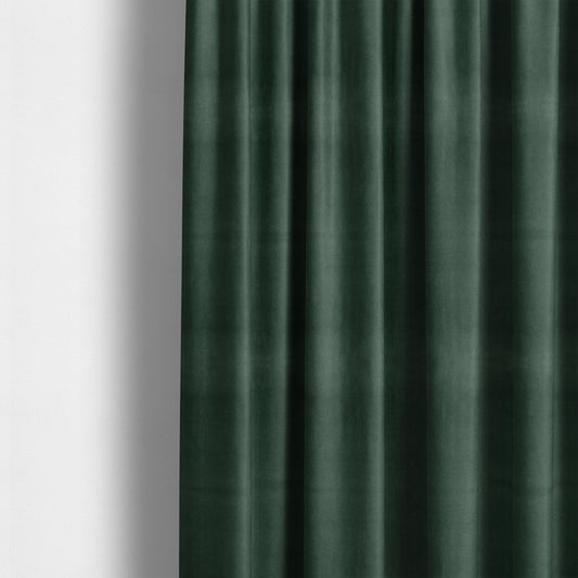 Zouk Plain Durable Velvet Brushed Cotton Effect Upholstery Fabric Army Green Colour - Made To Measure Curtains