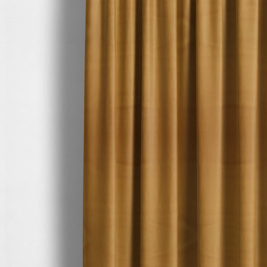 Zouk Plain Durable Velvet Brushed Cotton Effect Upholstery Fabric Bronze Orange Colour - Made To Measure Curtains