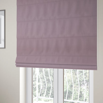 Zouk Plain Durable Velvet Brushed Cotton Effect Upholstery Fabric Lilac Purple Colour - Roman Blinds