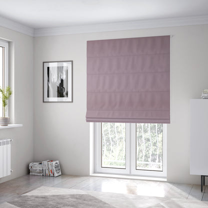 Zouk Plain Durable Velvet Brushed Cotton Effect Upholstery Fabric Lilac Purple Colour - Roman Blinds