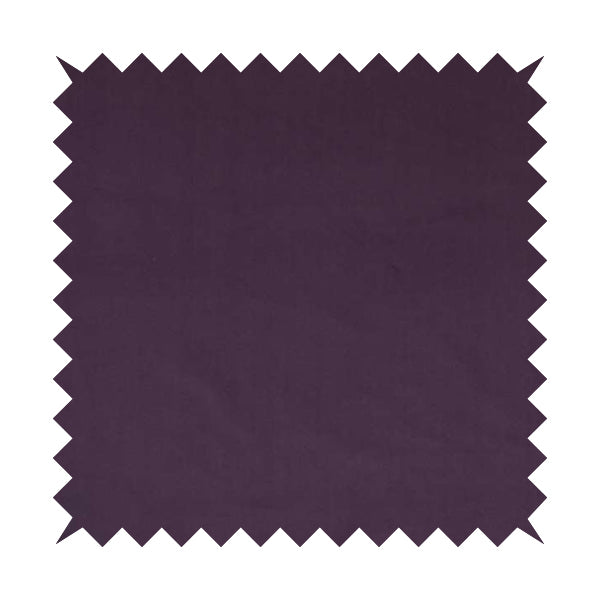 Zouk Plain Durable Velvet Brushed Cotton Effect Upholstery Fabric Raisin Purple Colour