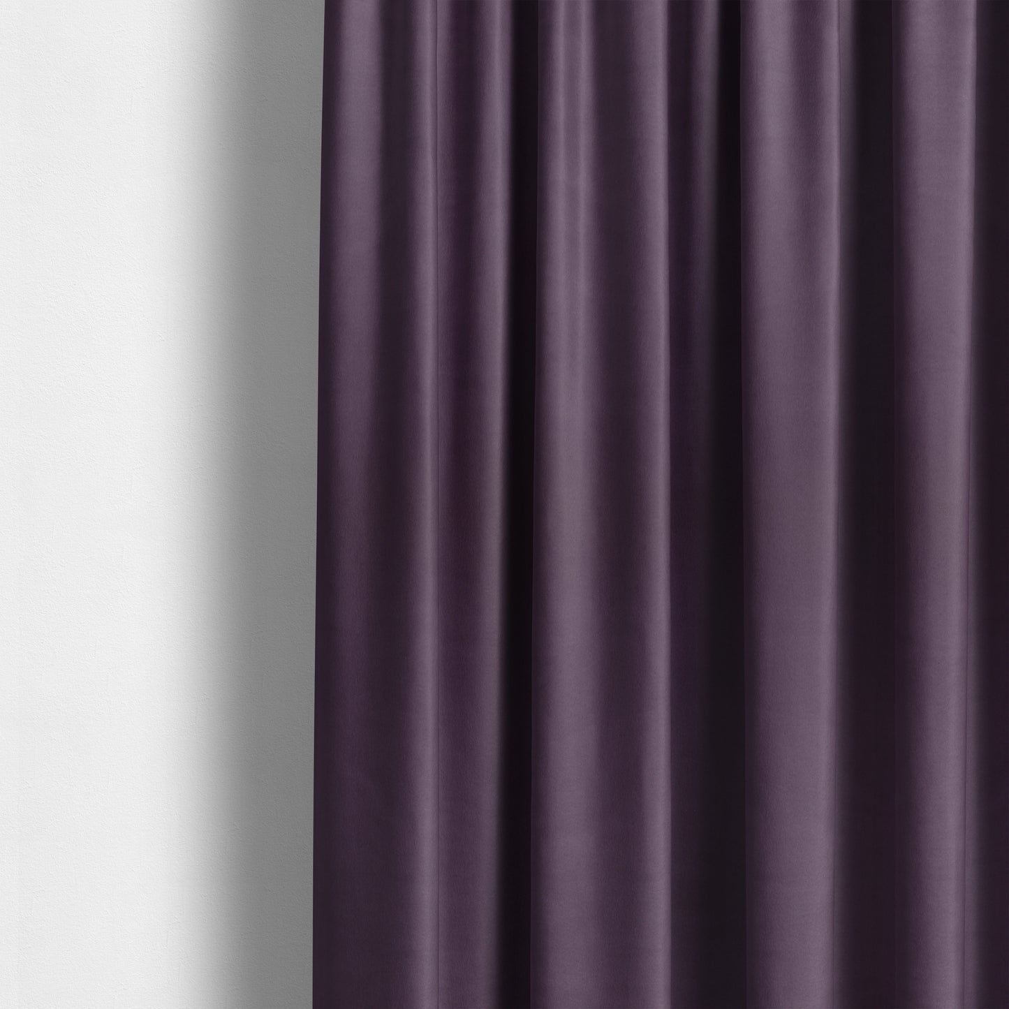 Zouk Plain Durable Velvet Brushed Cotton Effect Upholstery Fabric Raisin Purple Colour - Made To Measure Curtains