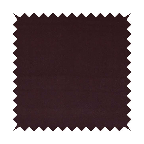 Zouk Plain Durable Velvet Brushed Cotton Effect Upholstery Fabric Eggplant Purple Colour