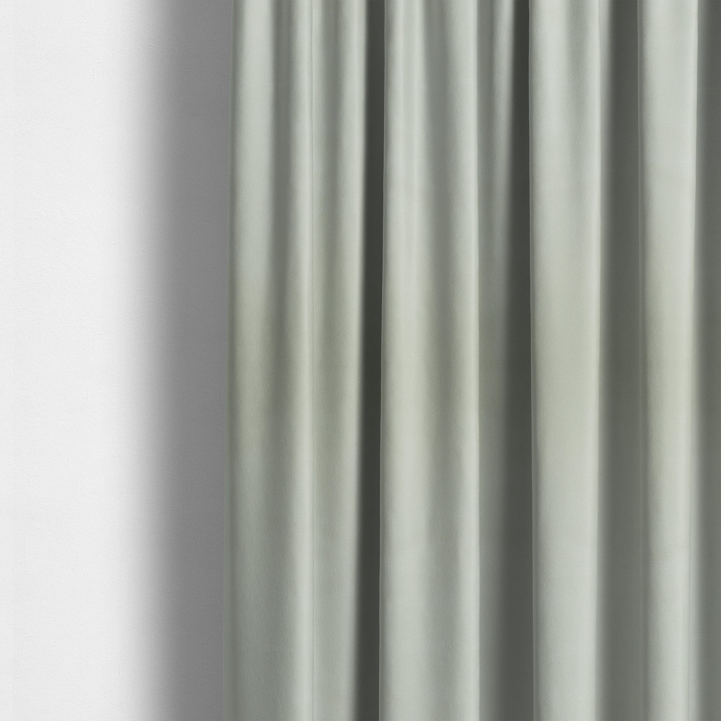 Zouk Plain Durable Velvet Brushed Cotton Effect Upholstery Fabric Cloud Silver Colour - Made To Measure Curtains