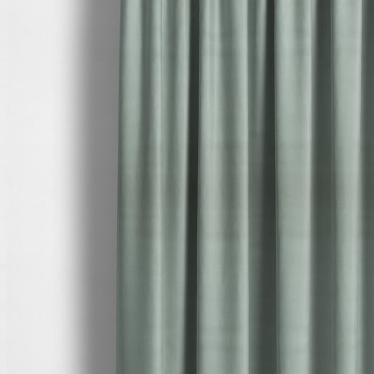 Zouk Plain Durable Velvet Brushed Cotton Effect Upholstery Fabric Dove Grey Silver Colour - Made To Measure Curtains