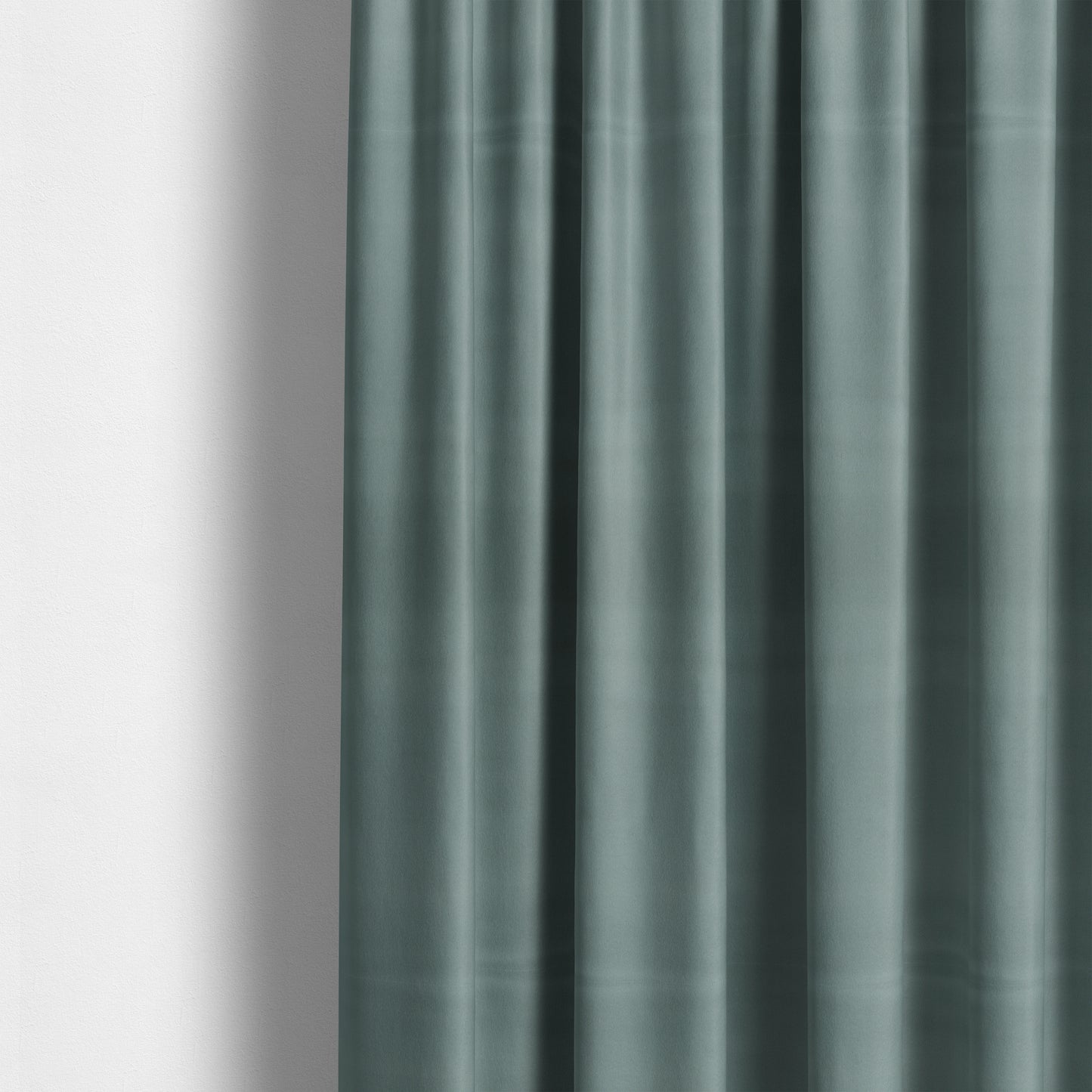 Zouk Plain Durable Velvet Brushed Cotton Effect Upholstery Fabric Slate Blue Grey Colour - Made To Measure Curtains