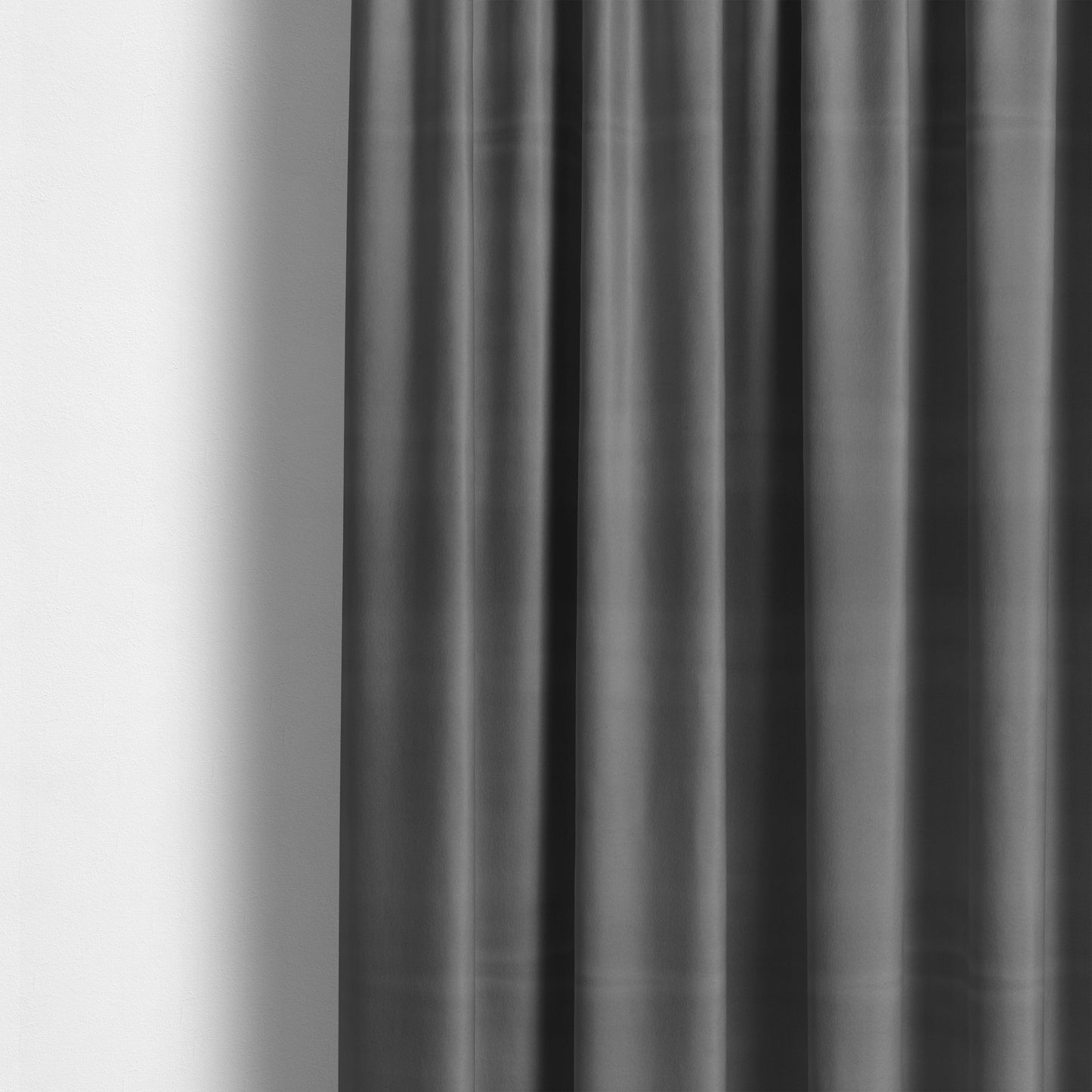 Zouk Plain Durable Velvet Brushed Cotton Effect Upholstery Fabric Anchor Grey Colour - Made To Measure Curtains