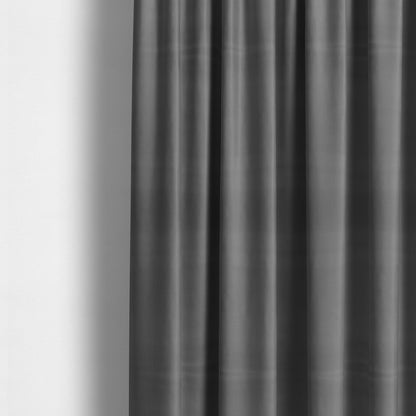 Zouk Plain Durable Velvet Brushed Cotton Effect Upholstery Fabric Anchor Grey Colour - Made To Measure Curtains