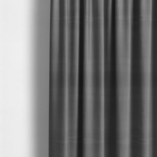 Zouk Plain Durable Velvet Brushed Cotton Effect Upholstery Fabric Anchor Grey Colour - Made To Measure Curtains