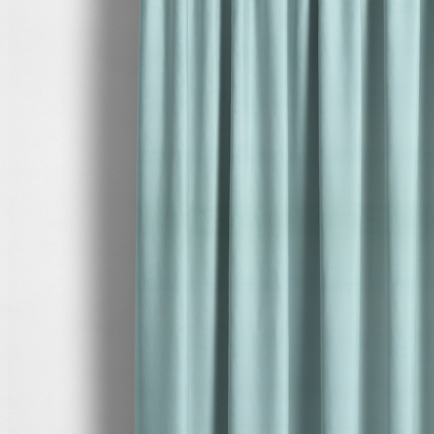 Zouk Plain Durable Velvet Brushed Cotton Effect Upholstery Fabric Sky Blue Colour - Made To Measure Curtains