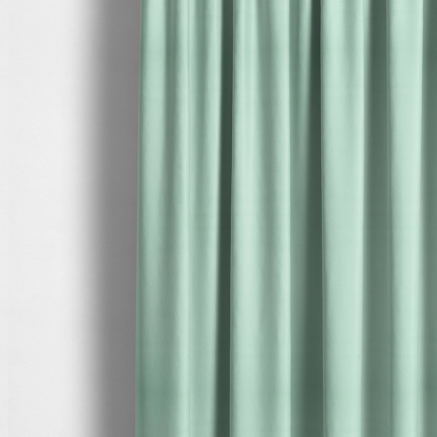 Zouk Plain Durable Velvet Brushed Cotton Effect Upholstery Fabric Arctic Blue Colour - Made To Measure Curtains