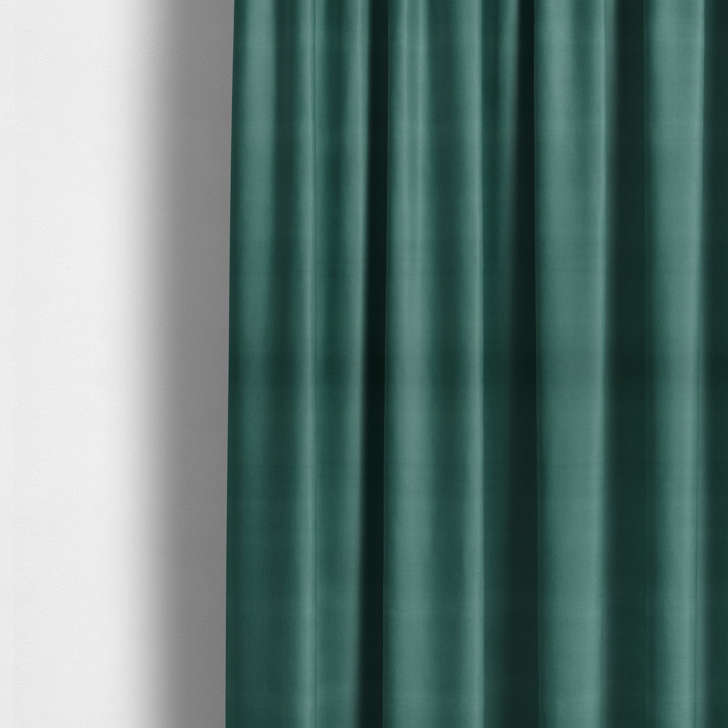 Zouk Plain Durable Velvet Brushed Cotton Effect Upholstery Fabric Ocean Blue Colour - Made To Measure Curtains