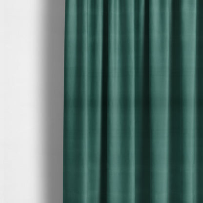 Zouk Plain Durable Velvet Brushed Cotton Effect Upholstery Fabric Ocean Blue Colour - Made To Measure Curtains