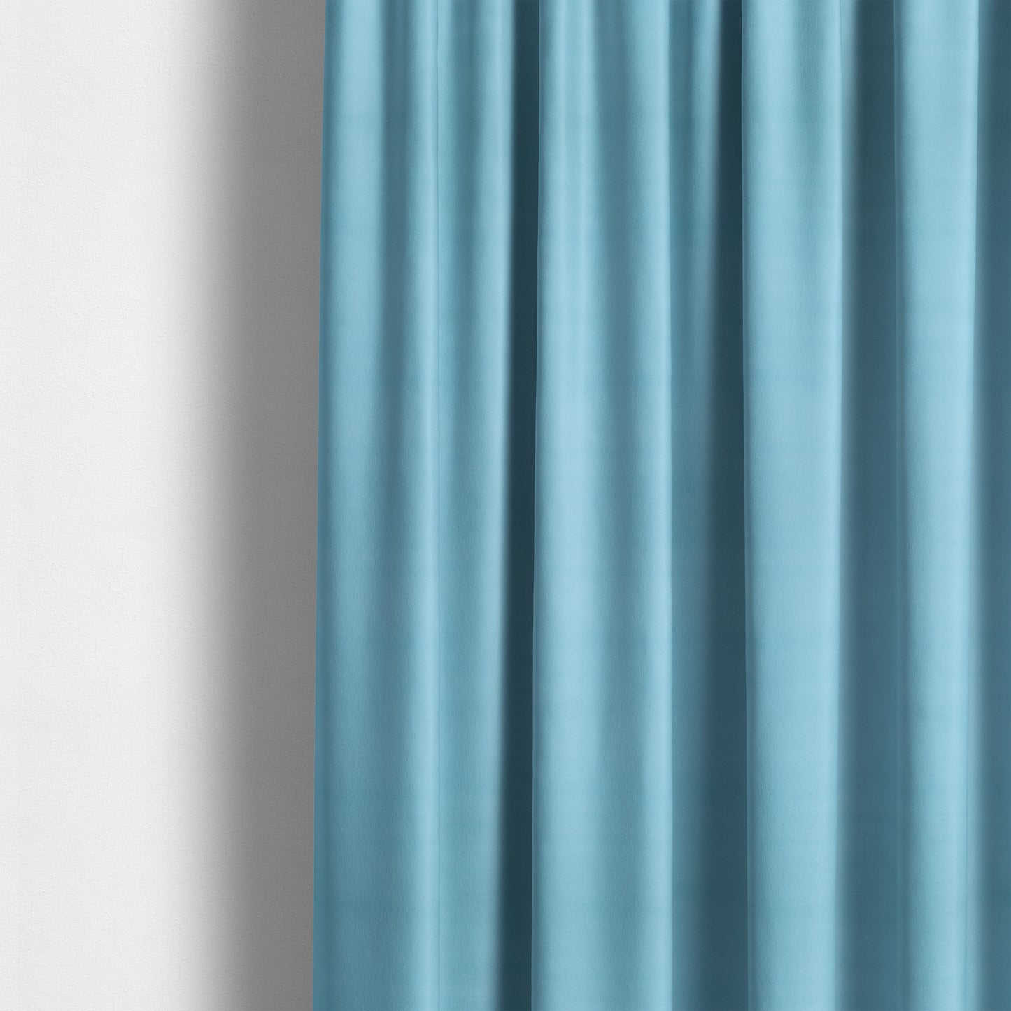 Zouk Plain Durable Velvet Brushed Cotton Effect Upholstery Fabric Olympic Blue Colour - Made To Measure Curtains