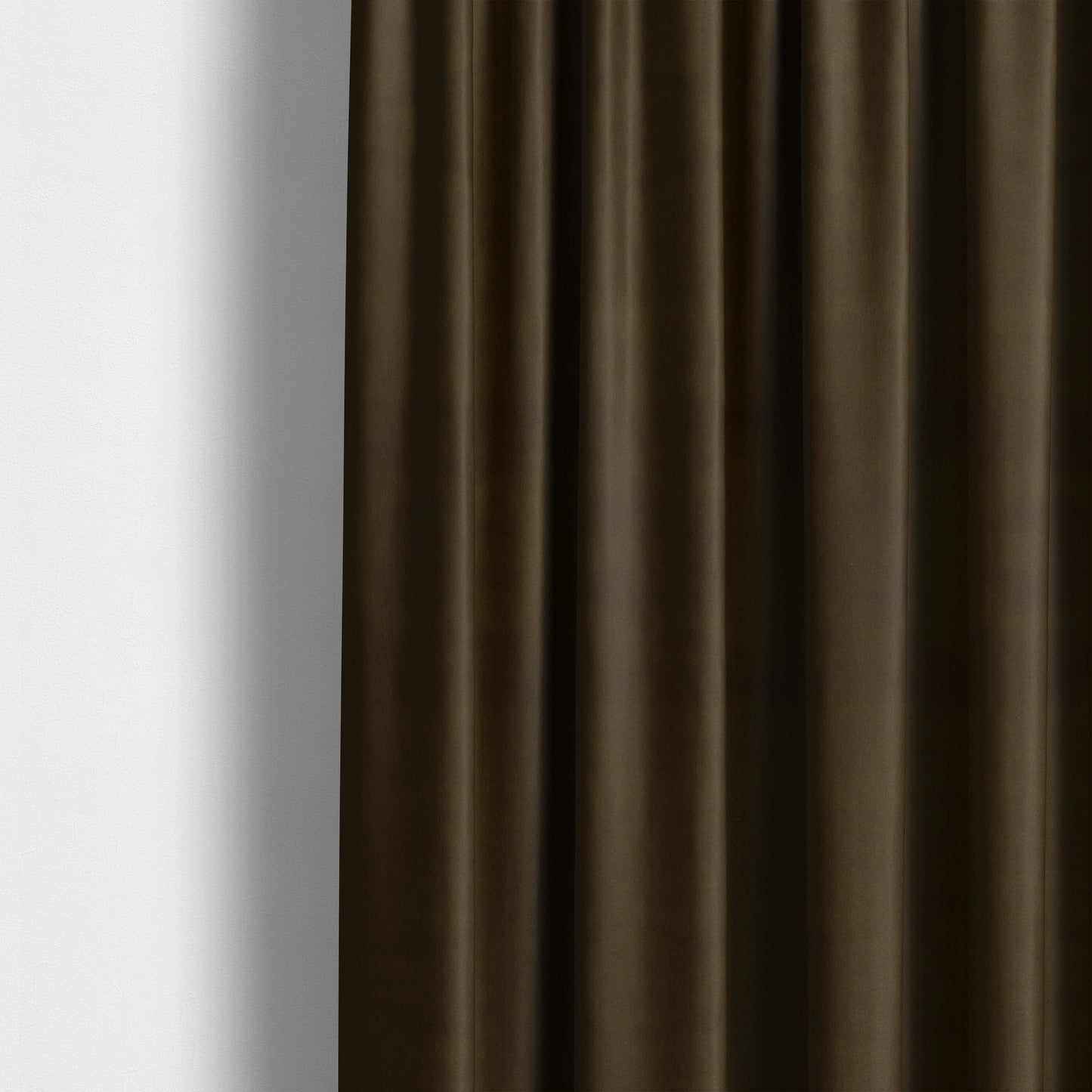 Zouk Plain Durable Velvet Brushed Cotton Effect Upholstery Fabric Cedar Brown Colour - Made To Measure Curtains