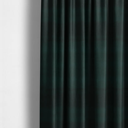 Zouk Plain Durable Velvet Brushed Cotton Effect Upholstery Fabric Peacock Teal Colour - Made To Measure Curtains