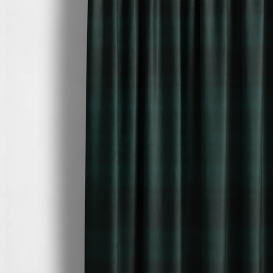 Zouk Plain Durable Velvet Brushed Cotton Effect Upholstery Fabric Peacock Teal Colour - Made To Measure Curtains