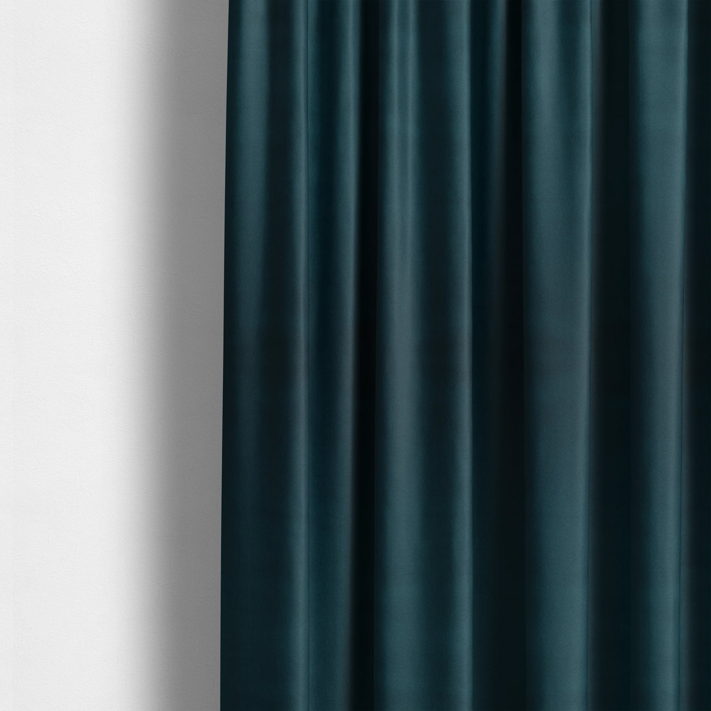 Zouk Plain Durable Velvet Brushed Cotton Effect Upholstery Fabric Denim Blue Colour - Made To Measure Curtains