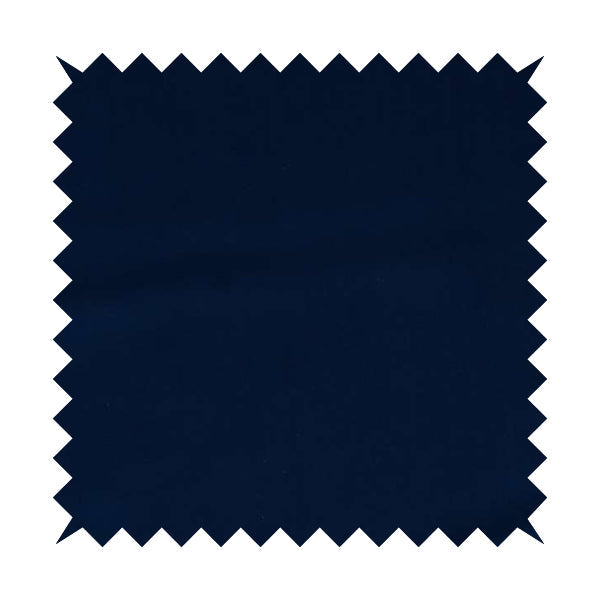 Zouk Plain Durable Velvet Brushed Cotton Effect Upholstery Fabric Indigo Blue Colour