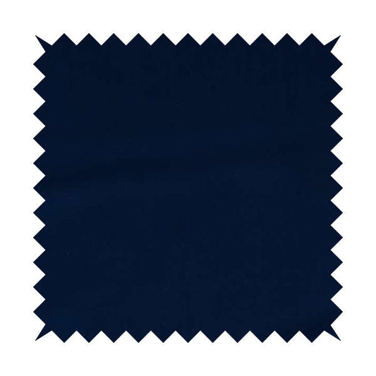 Zouk Plain Durable Velvet Brushed Cotton Effect Upholstery Fabric Indigo Blue Colour