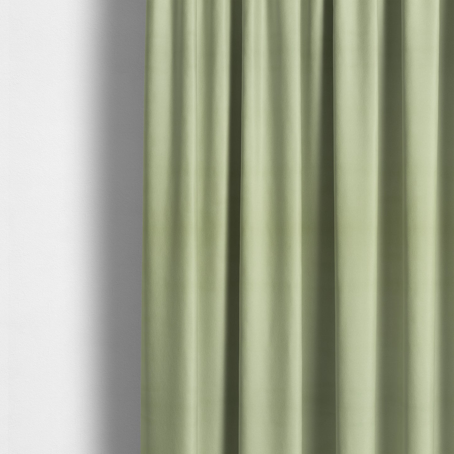 Zouk Plain Durable Velvet Brushed Cotton Effect Upholstery Fabric Mint Green Colour - Made To Measure Curtains