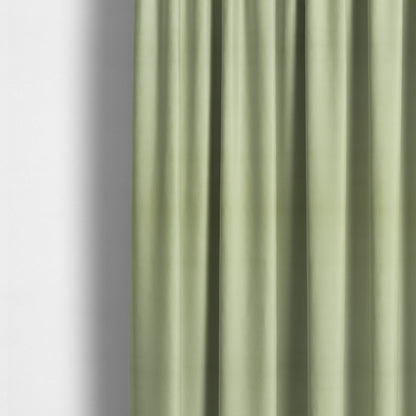 Zouk Plain Durable Velvet Brushed Cotton Effect Upholstery Fabric Mint Green Colour - Made To Measure Curtains