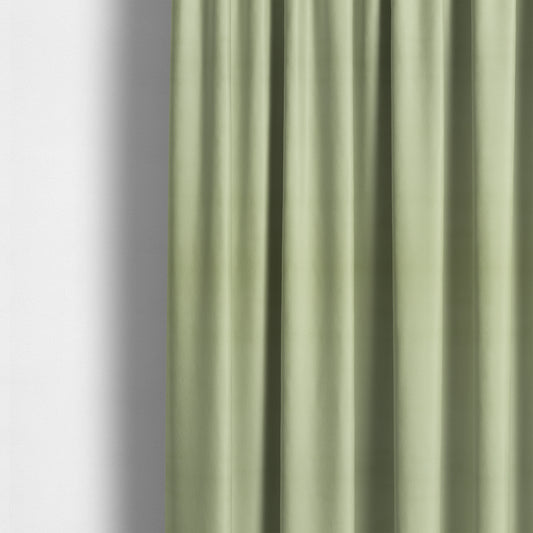 Zouk Plain Durable Velvet Brushed Cotton Effect Upholstery Fabric Mint Green Colour - Made To Measure Curtains