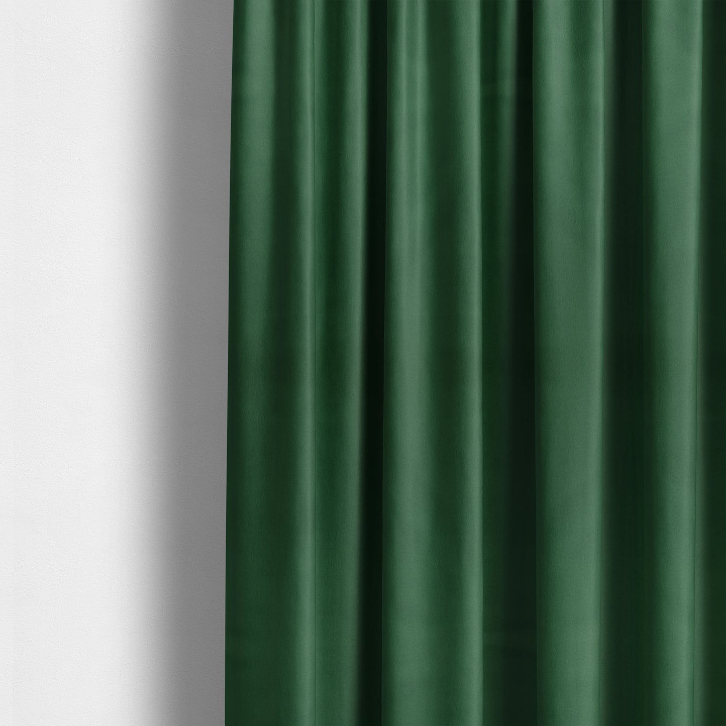 Zouk Plain Durable Velvet Brushed Cotton Effect Upholstery Fabric Basil Green Colour - Made To Measure Curtains