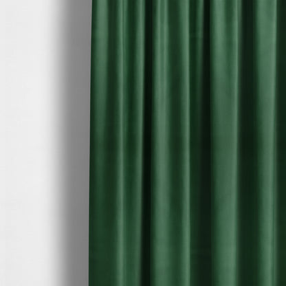 Zouk Plain Durable Velvet Brushed Cotton Effect Upholstery Fabric Basil Green Colour - Made To Measure Curtains