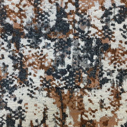 Camouflage Pattern Furnishing Fabric In Blue Orange White Woven Soft Chenille Fabric JO-123 - Made To Measure Curtains