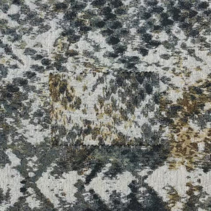 Abstract Camouflage Pattern Blue Green Beige Colour Chenille Upholstery Fabric JO-31 - Made To Measure Curtains