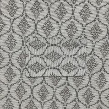 Small geometric pattern light beige cream colour chenille upholstery fabric