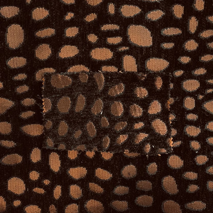 Vegas Brown Bronze Shine Effect Leopard Spots Pattern Soft Chenille Upholstery Fabric JO-60 - Made To Measure Curtains