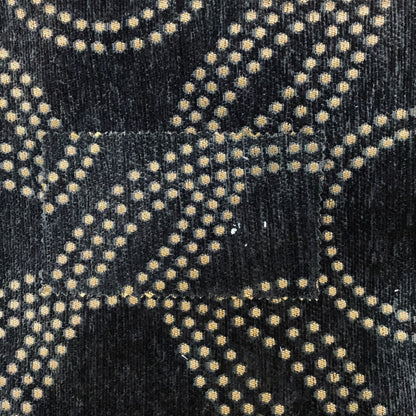 Vegas Brown Bronze Shine Effect Geometric Dotted Medallion Pattern Soft Chenille Upholstery Fabric JO-131 - Handmade Cushions