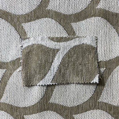 Soft Chenille Textured Brown Beige Leaf Pattern Upholstery Fabric JO-624 - Made To Measure Curtains