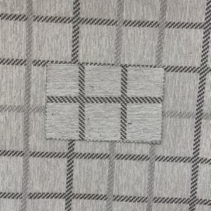 Plain Checked Pattern Fabric Oatmeal Beige Colour Chenille Upholstery Fabric JO-06 - Made To Measure Curtains