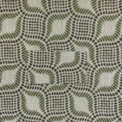 Geometric Green Brown Eye Pattern Chenille Upholstery Fabric JO-14 - Made To Measure Curtains