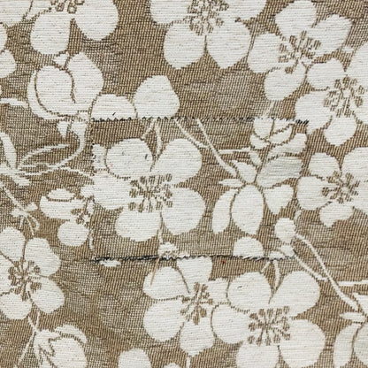 Saphira Cream Beige Small Floral Flower Design Woven Soft Chenille Upholstery Fabric JO-83 - Made To Measure Curtains