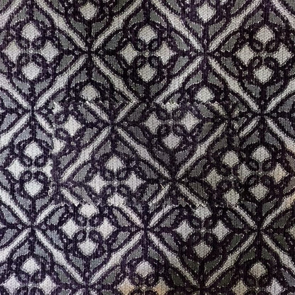 Azima Small Medallion Geometric Pattern Purple Silver Shine Upholstery Fabric JO-339 - Roman Blinds