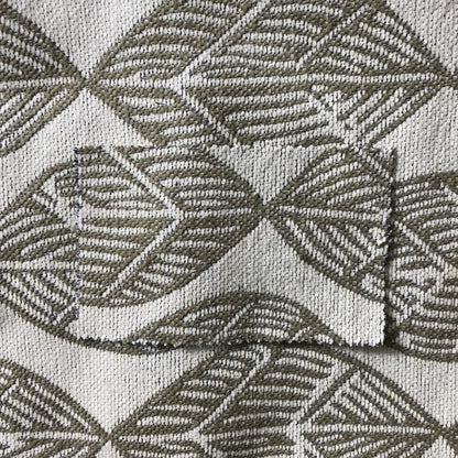 Soft Chenille Textured Brown Beige Leaf Flower Pattern Upholstery Fabric JO-660 - Made To Measure Curtains