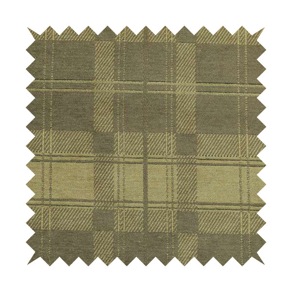 Luxury Soft Like Cotton Tartan Pattern Brown Colour Chenille Upholstery Fabric 05062018-10