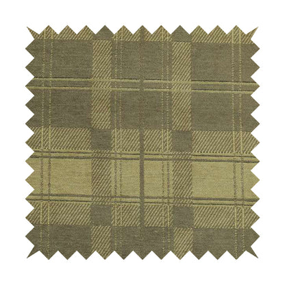 Luxury Soft Like Cotton Tartan Pattern Brown Colour Chenille Upholstery Fabric 05062018-10