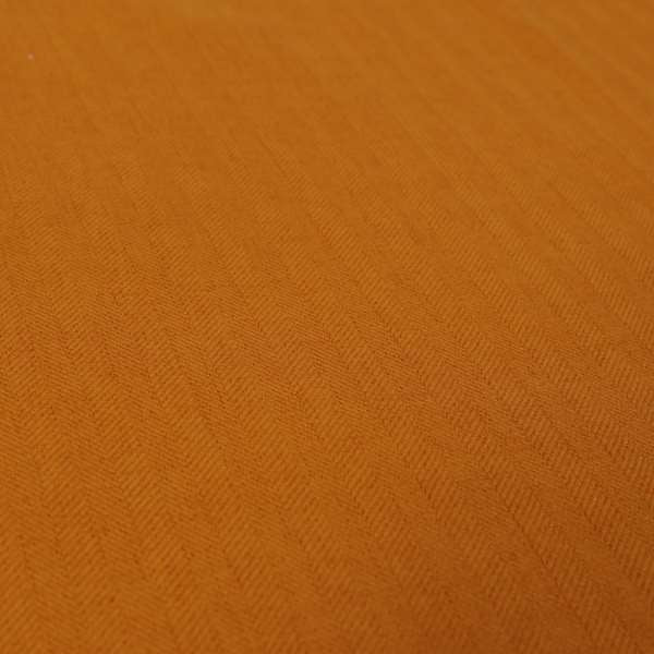 Aldwych Herringbone Soft Wool Textured Chenille Material Orange Furnishing Fabric - Made To Measure Curtains