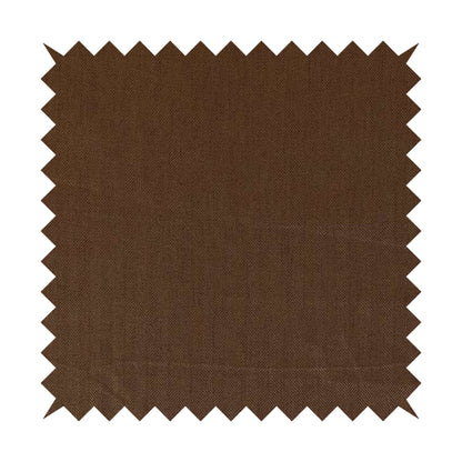 Aldwych Herringbone Soft Wool Textured Chenille Material Brown Furnishing Fabric - Made To Measure Curtains